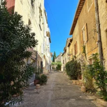 Ruelle du centre historique bordée de maisons en pierre – Les Hirondelles, Villeneuve-lès-Avignon